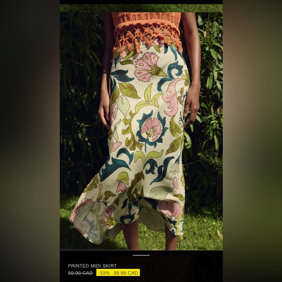 ISO Zara satin skirt - Picture 1 of 1